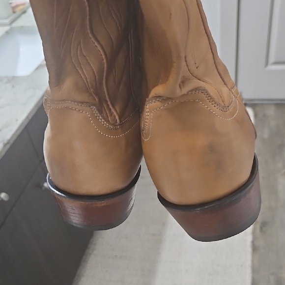 Lucchese Brown Cowboy Western Boots - Picture 5 of 10